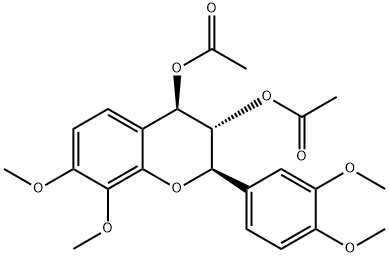 (2R)-2α-(3,4-Dimethoxyphenyl)-3,4-dihydro-7,8-dimethoxy-2H-1-benzopyran-3α,4α-diol diacetate Structure