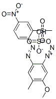 5-methoxy-4-methyl-2-[[2-(methylsulphonyl)-4-nitrophenyl]azo]benzenediazonium hydrogen sulphate 구조식 이미지