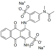 disodium 4-[[4-(acetylmethylamino)-2-sulphonatophenyl]amino]-1-amino-9,10-dihydro-9,10-dioxoanthracene-2-sulphonate 구조식 이미지