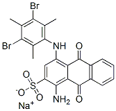 sodium 1-amino-4-[(3,5-dibromo-2,4,6-trimethylphenyl)amino]-9,10-dihydro-9,10-dioxoanthracene-2-sulphonate 구조식 이미지