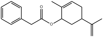 Benzeneacetic acid 2-methyl-5-(1-methylethenyl)-2-cyclohexen-1-yl ester Structure