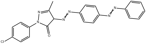 2-(4-Chlorophenyl)-2,4-dihydro-5-methyl-4-[[4-(phenylazo)phenyl]azo]-3H-pyrazol-3-one 구조식 이미지