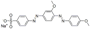 4-[[3-메톡시-4-[(4-메톡시페닐)아조]페닐]아조]벤젠술폰산나트륨염 구조식 이미지