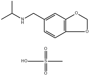 N-(1-메틸에틸)-1,3-벤조디옥솔-5-메탄아민메탄술포네이트(염) 구조식 이미지