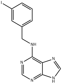 9H-퓨린-6-아민,N-[(3-요오도페닐)메틸]- 구조식 이미지