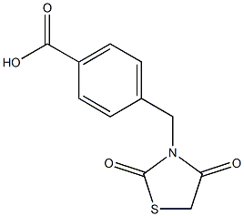 4-[(2,4-dioxo-1,3-thiazolidin-3-yl)methyl]benzoic acid Structure
