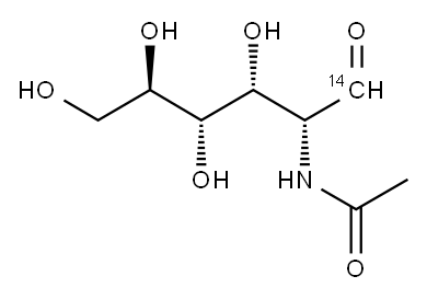 ACETYL-D-GLUCOSAMINE, N-[GLUCOSAMINE-1-14C] Structure