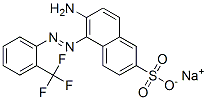 6-Amino-5-[[2-(trifluoromethyl)phenyl]azo]-2-naphthalenesulfonic acid sodium salt 구조식 이미지