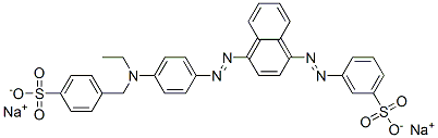 disodium 3-[[4-[[4-[ethyl[(4-sulphonatophenyl)methyl]amino]phenyl]azo]-1-naphthyl]azo]benzenesulphonate 구조식 이미지