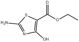 5-Thiazolecarboxylicacid,2-amino-4-hydroxy-,ethylester(9CI) 구조식 이미지