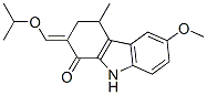 2,3,4,9-tetrahydro-2-(isopropoxymethylene)-6-methoxy-4-methyl-1H-carbazol-1-one 구조식 이미지