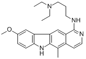 1-((3-(Diethylamino)propyl)amino)-9-methoxy-5-methyl-6H-pyrido(4,3-b)c arbazozle Structure