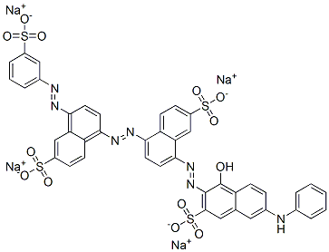 8-[[1-hydroxy-6-(phenylamino)-3-sulpho-2-naphthyl]azo]-5-[[6-sulpho-4-[(3-sulphophenyl)azo]-1-naphthyl]azo]naphthalene-2-sulphonic acid, sodium salt 구조식 이미지
