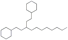 1-Cyclohexyl-3-(2-cyclohexylethyl)undecane Structure