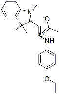 2-[2-[(4-ethoxyphenyl)amino]vinyl]-1,3,3-trimethyl-3H-indolium acetate 구조식 이미지