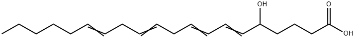 5-하이드록시-6,8,11,14-에이코사테트라엔산 구조식 이미지