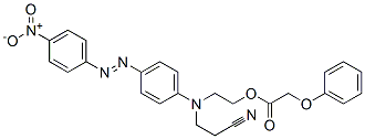 2-[(2-시아노에틸)[4-[(4-니트로페닐)아조]페닐]아미노]에틸페녹시아세테이트 구조식 이미지