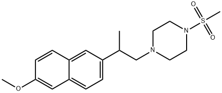 1-(2-(6-Methoxy-2-naphthalenyl)propyl)-4-(methylsulfonyl)piperazine Structure