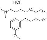 1-부탄아민,N,N-디메틸-4-(2-(2-(3-메톡시페닐)에틸)페녹시)-,히드로클로라이드 구조식 이미지