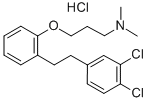 3-(2-(2-(3,4-Dichlorophenyl)ethyl)phenoxy)-N,N-dimethyl-1-propanamine  hydrochloride Structure