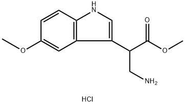 ALPHA-(아미노메틸)-5-METHOXY-1H-INDOLE-3-아세트산메틸에스테르염산염 구조식 이미지