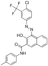 4-[[4-Chloro-3-(trifluoromethyl)phenyl]azo]-3-hydroxy-N-(4-methylphenyl)-2-naphthalenecarboxamide Structure