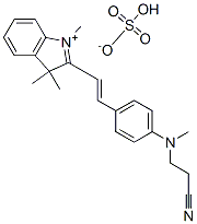 2-[2-[4-[(2-cyanoethyl)methylamino]phenyl]vinyl]-1,3,3-trimethyl-3H-indolium hydrogen sulphate 구조식 이미지