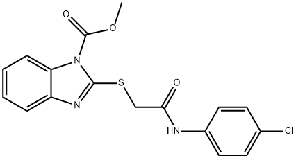 METHYL 2-[(4-CHLOROPHENYLCARBAMOYL)METHYLTHIO]-1H-BENZO[D]IMIDAZOLE-1-CARBOXYLATE Structure