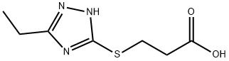 Propanoic acid, 3-[(5-ethyl-1H-1,2,4-triazol-3-yl)thio]- (9CI) Structure