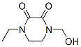 2,3-피페라진디온,1-에틸-4-(히드록시메틸)-(9CI) 구조식 이미지