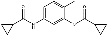 Cyclopropanecarboxylic acid, 5-[(cyclopropylcarbonyl)amino]-2-methylphenyl Structure