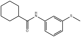 Cyclohexanecarboxamide, N-[3-(methylthio)phenyl]- (9CI) Structure