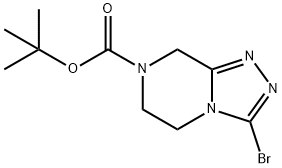 TERT-BUTYL 3-BROMO-5,6-DIHYDRO-[1,2,4]TRIAZOLO[4,3-A]PYRAZINE-7(8H)-CARBOXYLATE 구조식 이미지