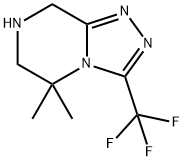 1,2,4-Triazolo[4,3-a]pyrazine, 5,6,7,8-tetrahydro-5,5-dimethyl-3-(trifluoromethyl)- Structure