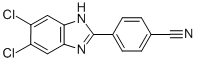 4-(5,6-DICHLORO-1H-BENZIMIDAZOL-2-YL)BENZONITRILE 구조식 이미지
