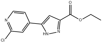 ethyl 3-(2-chloropyridin-4-yl)-1H-pyrazole-5-carboxylate Structure