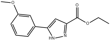 5-(3-METHOXY-PHENYL)-1H-PYRAZOLE-3-CARBOXYLIC ACID ETHYL ESTER Structure