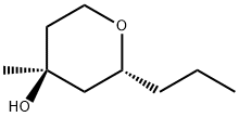 2H-Pyran-4-ol, tetrahydro-4-methyl-2-propyl-, (2R,4S)- (9CI) 구조식 이미지