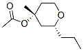 2H-Pyran-4-ol,tetrahydro-4-methyl-2-propyl-,acetate,(2R,4R)-(9CI) 구조식 이미지