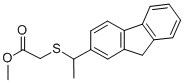 (1-(2-Fluorenyl)-aethylmercapto)essigsaeuremethyl ester [German] Structure