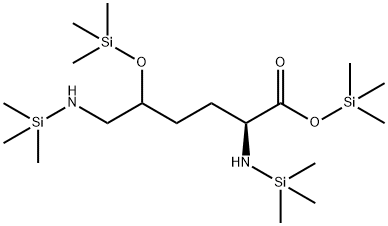 L-Lysine, N2,N6-bis(trimethylsilyl)-5-[(trimethylsilyl)oxy]-, trimethy lsilyl ester Structure