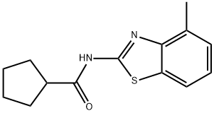 시클로펜탄카르복사미드,N-(4-메틸-2-벤조티아졸릴)-(9CI) 구조식 이미지