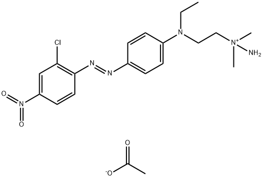 1-[2-[[4-[(2-chloro-4-nitrophenyl)azo]phenyl]ethylamino]ethyl]-1,1-dimethylhydrazinium acetate Structure