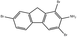 1,3,7-트리브로모-9H-플루오렌-2-아민 구조식 이미지