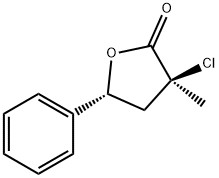 cis-3-chlorodihydro-3-methyl-5-phenylfuran-2(3H)-one 구조식 이미지