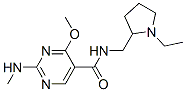 N-[(1-Ethyl-2-pyrrolidinyl)methyl]-4-methoxy-2-(methylamino)-5-pyrimidinecarboxamide 구조식 이미지