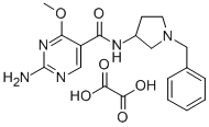 2-Amino-N-(1-benzyl-3-pyrrolidinyl)-4-methoxy-5-pyrimidinecarboxamide  oxalate Structure