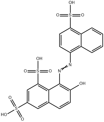 7-hydroxy-8-[(4-sulphonaphthyl)azo]naphthalene-1,3-disulphonic acid  Structure