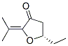 3(2H)-Furanone, 5-ethyldihydro-2-(1-methylethylidene)-, (5S)- (9CI) Structure