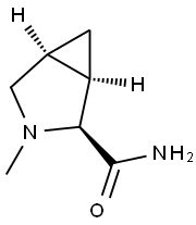 3-Azabicyclo[3.1.0]hexane-2-carboxamide,3-methyl-,[1R-(1alpha,2beta,5alpha)]-(9CI) Structure